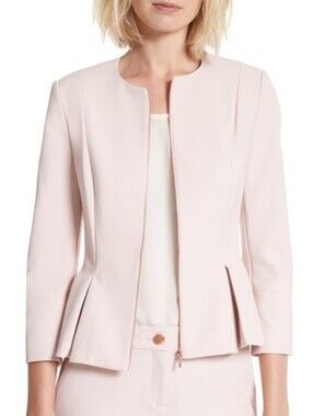 Ted Baker Suria Peplum Jacket Women's Size 8 Pink